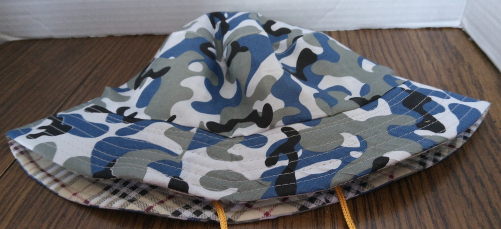 Jindan Toys Blue Gray And White Camouflage Fishermans Hat